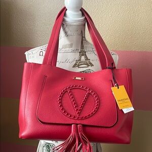 Valentino Red Tote Bag